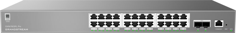 Grandstream GWN7803PL Pro L2++ Managed switch, 24x 1Gb RJ45, PoE+, SFP+, DHCP, CLI, VLAN - obrázek č. 1