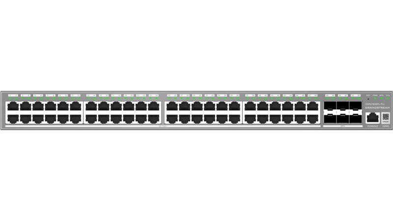 Grandstream GWN7806PL Pro Layer 2++ Managed switch, 48x 1Gb RJ45, PoE, 6x SFP+, stacking - obrázek produktu