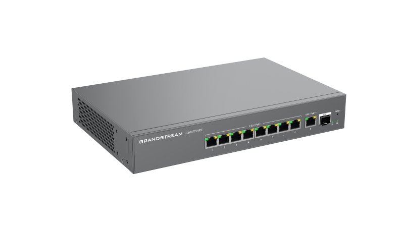 Grandstream GWN7721PE L2 Lite managed 2,5G switch, 8x 2.5GbE, 1x 10G, 1x SFP+, PoE++ - obrázek č. 2