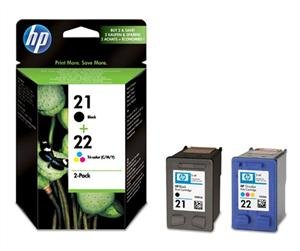 HP no. 21+22 - černá + barevná ink.kazeta, SD367AE - obrázek produktu