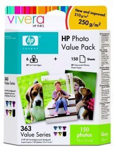HP 363 - value photo pack, Q7966EE + 150 ks 10x15 - obrázek produktu