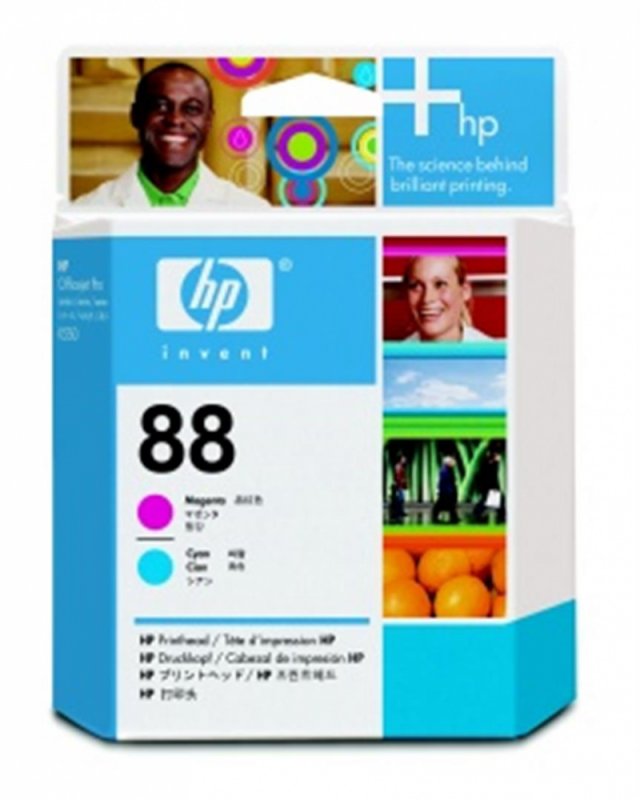 HP 88 - azurová a purpurová tisková hlava, C9382A - obrázek produktu
