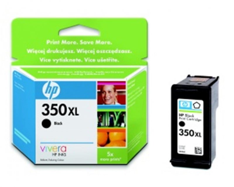 HP 350XL - černá inkoustová kazeta, CB336EE - obrázek produktu