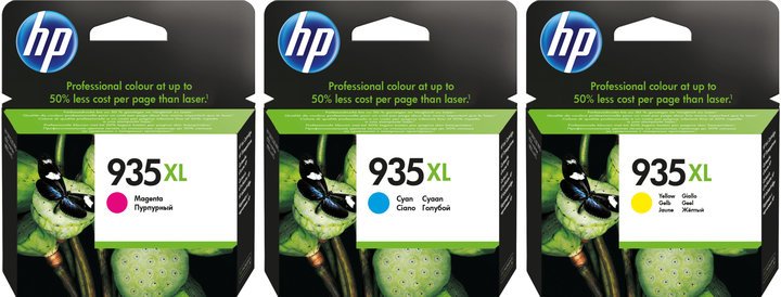 HP 935XL pack C/ M/ Y + 75 listů A4 - obrázek produktu