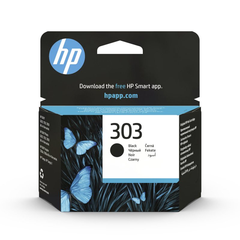 HP 303 černá inkoustová náplň, T6N02AE - obrázek produktu