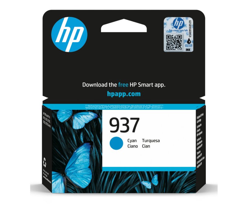 HP 937 ink. náplň azurová, 4S6W2NE - obrázek produktu