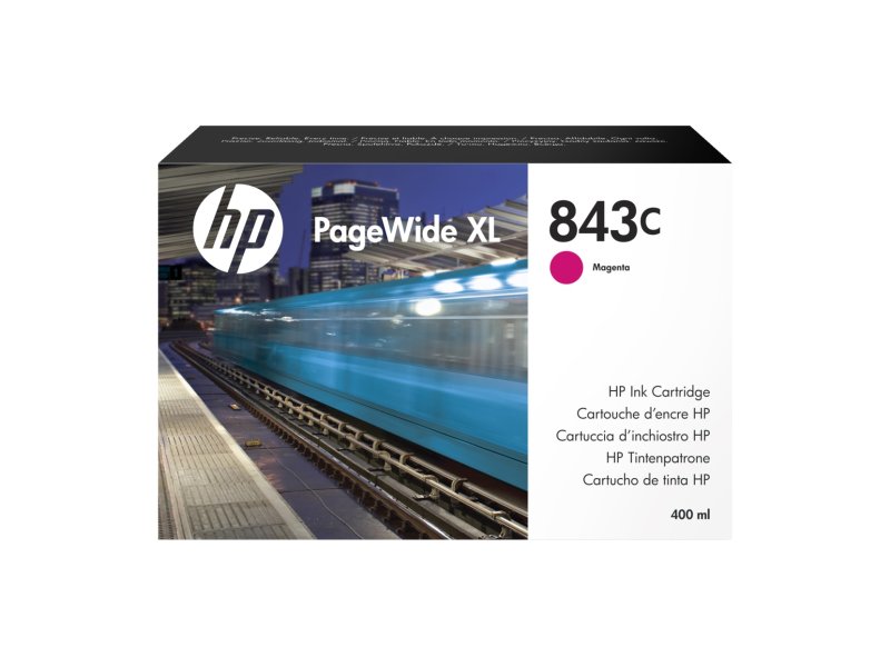 HP 843C ink. PageWide, 400 ml - purpurová - obrázek produktu