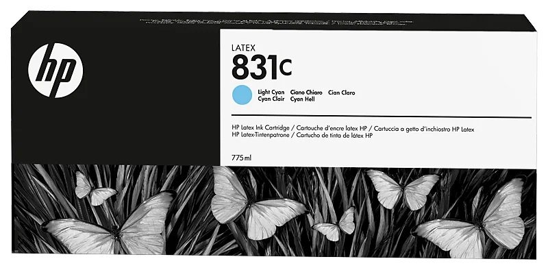HP 831C ink. latex, 775 ml - světle azurová - obrázek produktu