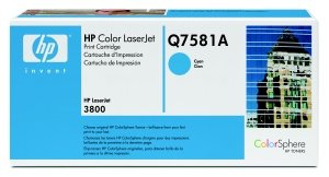 hp colorsphere azurový toner, Q7581A - obrázek produktu