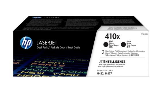 HP 410X tisková kazeta černá velká,CF410XD -2 pack - obrázek produktu