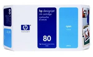 HP no 80 - modrá ink. kazeta velká, C4846A - obrázek produktu