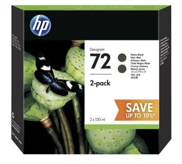 HP no 72 - matná černá ink.kazeta - 2 pack, P2V33A - obrázek produktu