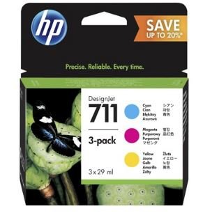 HP no 711 CMY - 3 pack, P2V32A - obrázek produktu