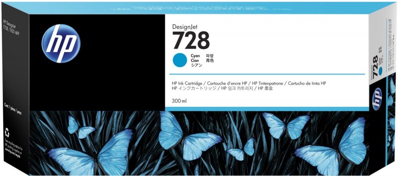 HP no 728 300-ml azurová ink. kazeta - obrázek produktu