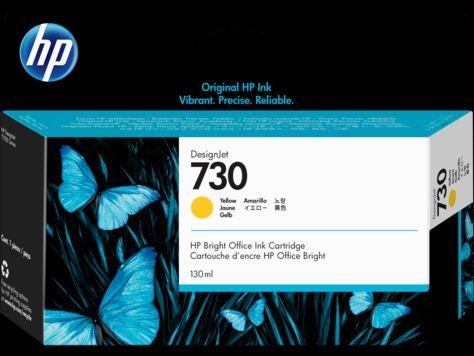 HP 730 130-ml Yellow Ink Cartridge - obrázek produktu