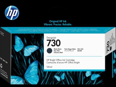 HP 730 130-ml Matte Black Ink Crtg - obrázek produktu
