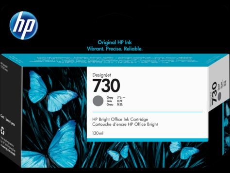 HP 730 130-ml Gray Ink Cartridge - obrázek produktu