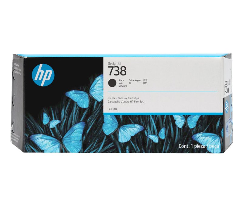 HP 738 černá inkoustová kazeta (300ml), 498N8A - obrázek produktu