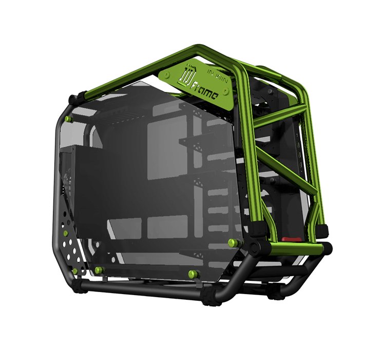 skříň In Win D-FRAME 2.0 black/ green + 1065W zdroj - obrázek produktu