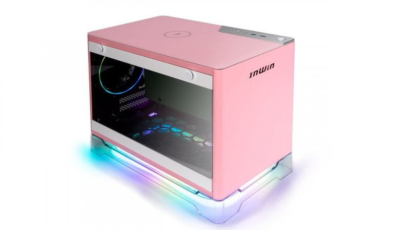 Mini ITX skříň In Win A1 Plus Pink +650W - obrázek č. 1
