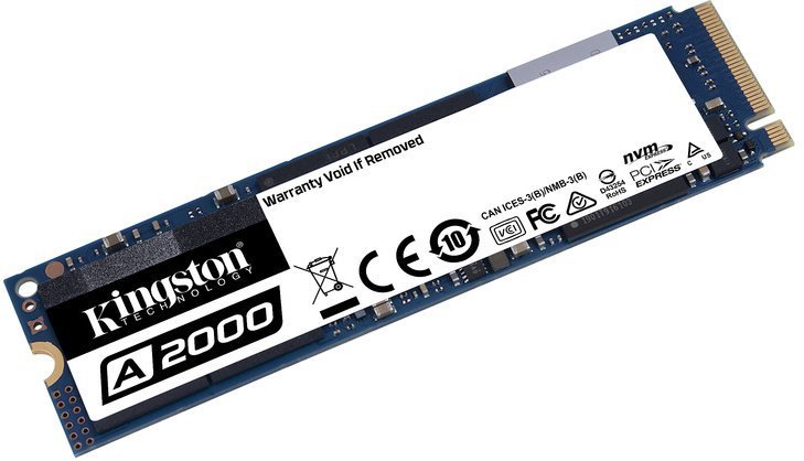 250GB SSD A2000 Kingston M.2 NVMe 2000/ 1100MB/ s - obrázek produktu