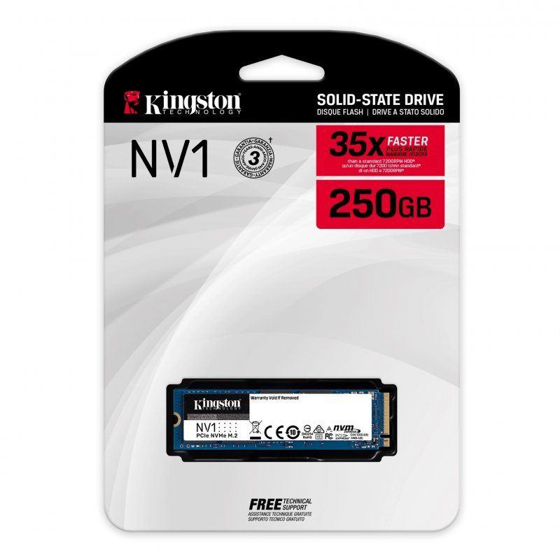 Kingston NV1/ 250GB/ SSD/ M.2 NVMe/ 3R - obrázek č. 2