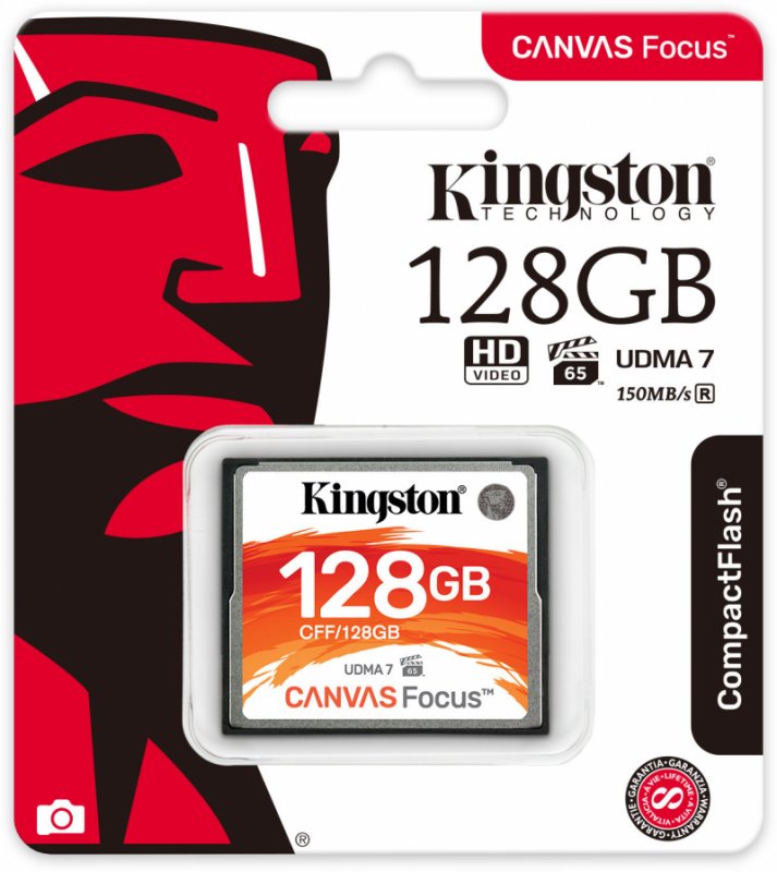 128GB CompactFlash Canvas Focus Kingston - obrázek produktu