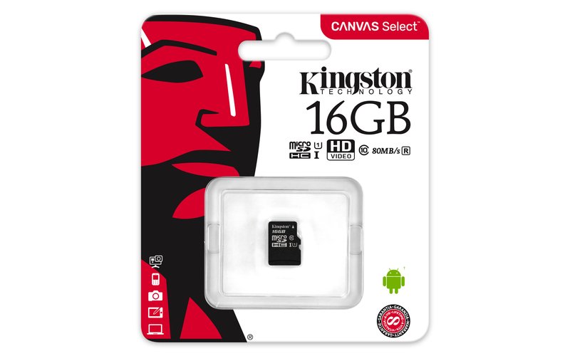 16GB microSDHC Kingston CL10 UHS-I 80R bez adap. - obrázek č. 2