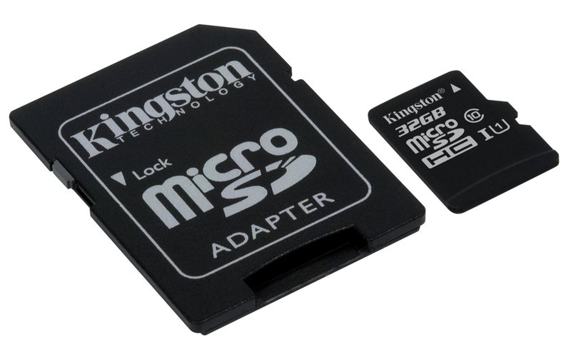 32GB microSDHC Kingston CL10 UHS-I 80R + SD adap. - obrázek produktu
