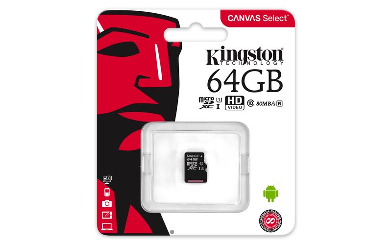 64GB microSDXC Kingston CL10 UHS-I 80R bez adap. - obrázek č. 2