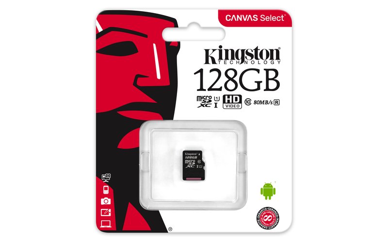 128GB microSDXC Kingston CL10 UHS-I 80R bez adap. - obrázek č. 2