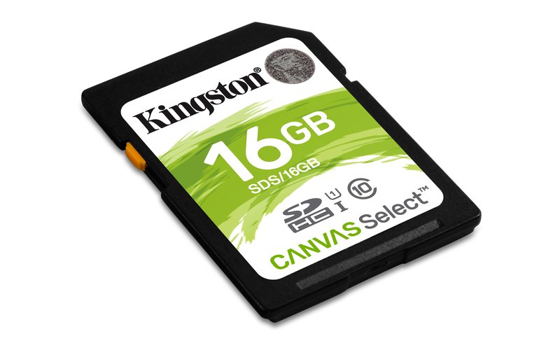 16GB SDHC Kingston Canvas Select CL10 UHS-I 80R - obrázek produktu