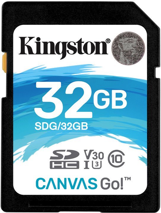 32GB SDHC Kingston Canvas Go U3 V30 90R/ 45W - obrázek produktu