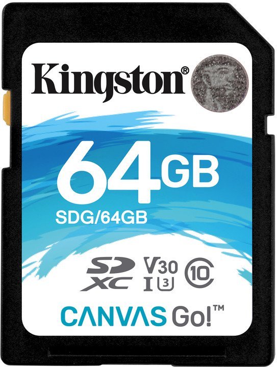 64GB SDXC Kingston Canvas Go U3 V30 90R/ 45W - obrázek produktu
