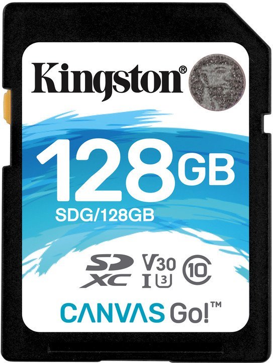 128GB SDXC Kingston Canvas Go U3 V30 90R/ 45W - obrázek produktu