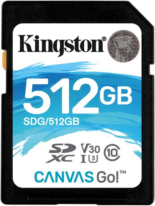 512GB SDXC Kingston Canvas Go U3 V30 90R/ 45W - obrázek produktu
