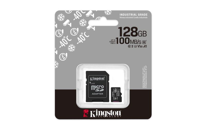 Kingston Industrial / Micro SDXC / 128GB / UHS-I U3  /  Class 10 / + Adaptér - obrázek č. 1