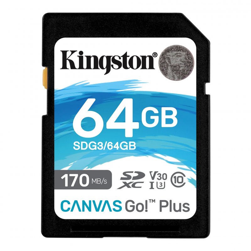 Kingston Canvas Go Plus/ SDXC/ 64GB/ 170MBps/ UHS-I U3 /  Class 10 - obrázek produktu