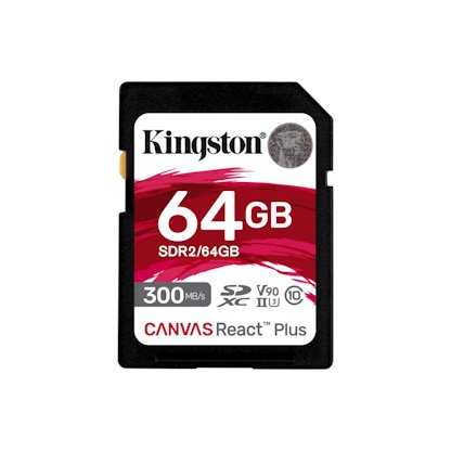 Kingston Canvas React Plus/ SDHC/ 64GB/ 300MBps/ UHS-II U3 /  Class 10 - obrázek produktu