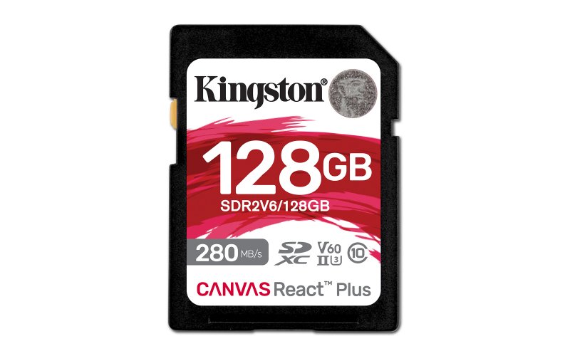 Kingston Canvas React Plus/ SDHC/ 128GB/ UHS-II U3 /  Class 10 - obrázek produktu