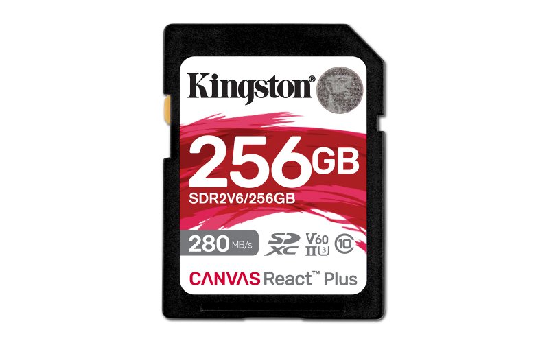 Kingston Canvas React Plus/ SDHC/ 256GB/ UHS-II U3 /  Class 10 - obrázek produktu