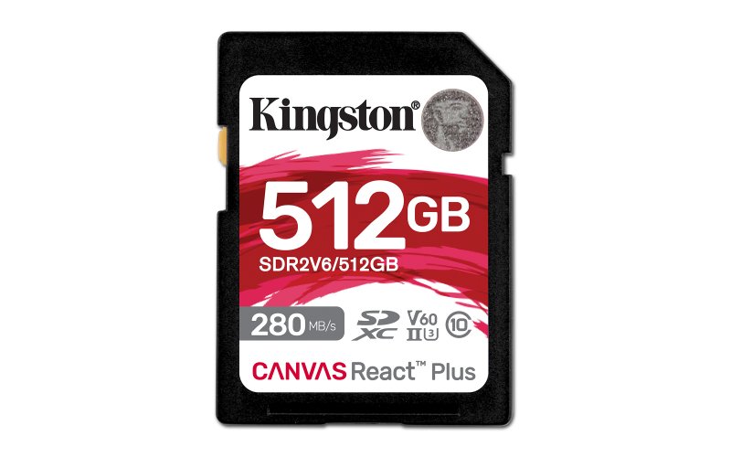 Kingston Canvas React Plus/ SDHC/ 512GB/ UHS-II U3 /  Class 10 - obrázek produktu