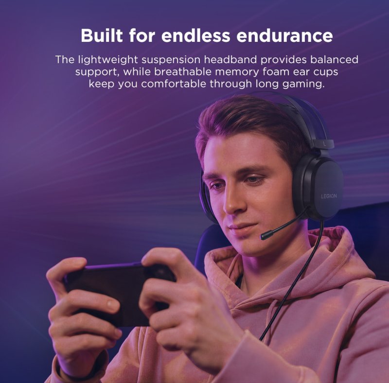 Lenovo Legion H320 7.1 Gaming Headset - Black - obrázek č. 1
