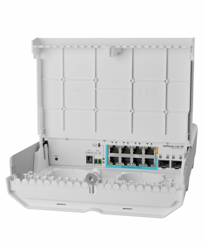 MikroTik CSS610-1Gi-7R-2S+OUT, netPower Lite 7R reverzní PoE switch - obrázek č. 1