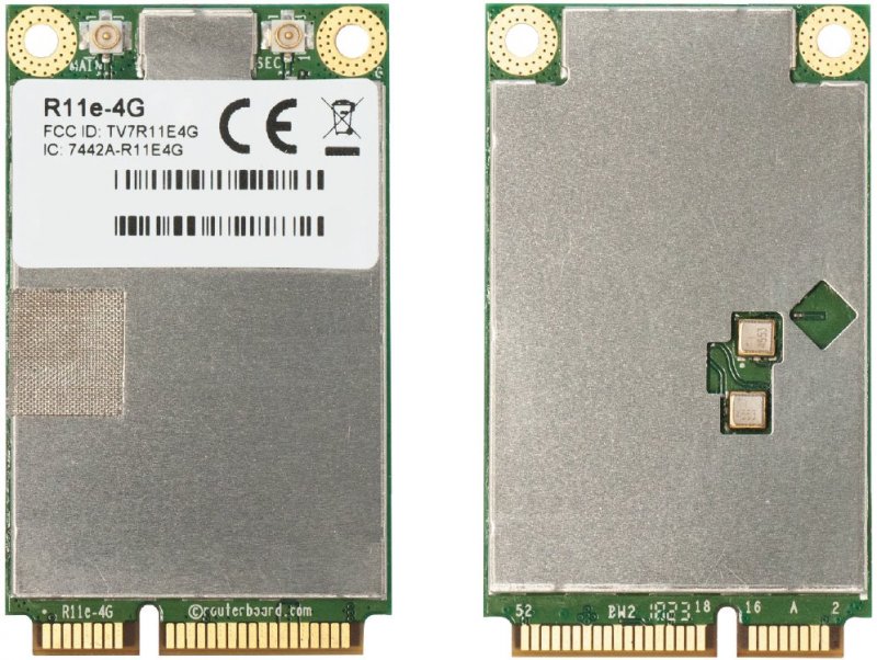 MikroTik R11e-4G - 4G/ LTE miniPCI-e karta, 2x u.Fl - obrázek produktu