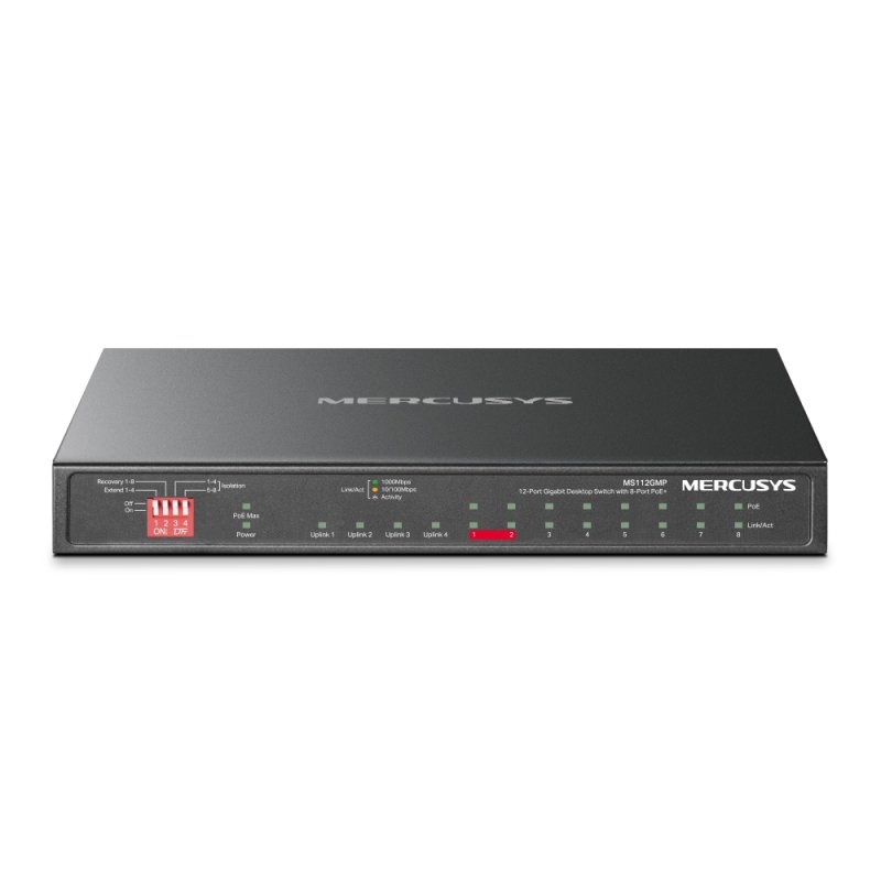 Mercusys MS112GMP 12xGb (8xPoE+) - obrázek č. 2