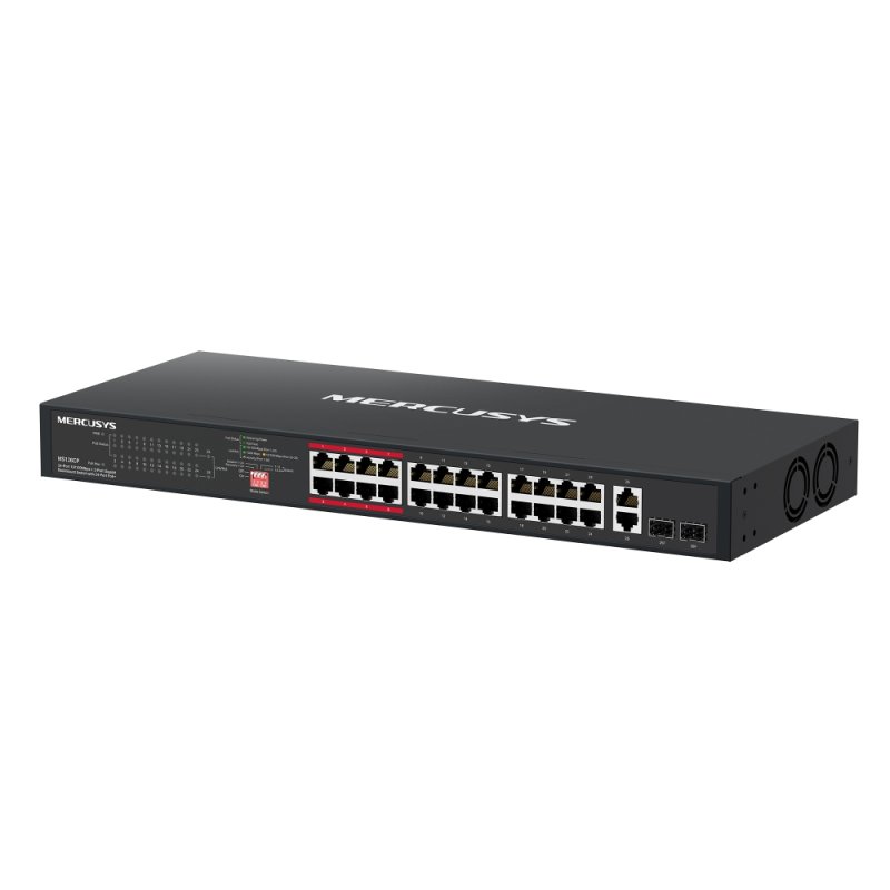 Mercusys MS126CP 24xFE PoE+ 2xGb rack switch - obrázek č. 1