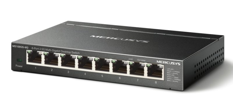 Mercusys MS108GS-M2 8x2.5G Desktop switch - obrázek č. 1