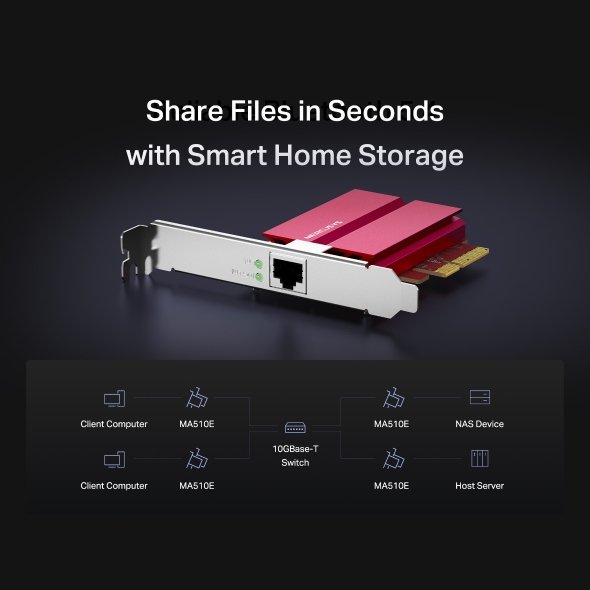 Mercusys MA510E 10Gb PCIe Network Adapter - obrázek č. 2