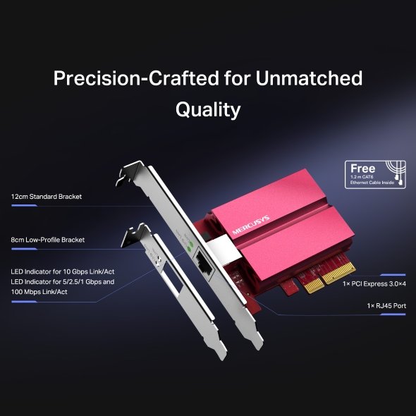 Mercusys MA510E 10Gb PCIe Network Adapter - obrázek č. 3